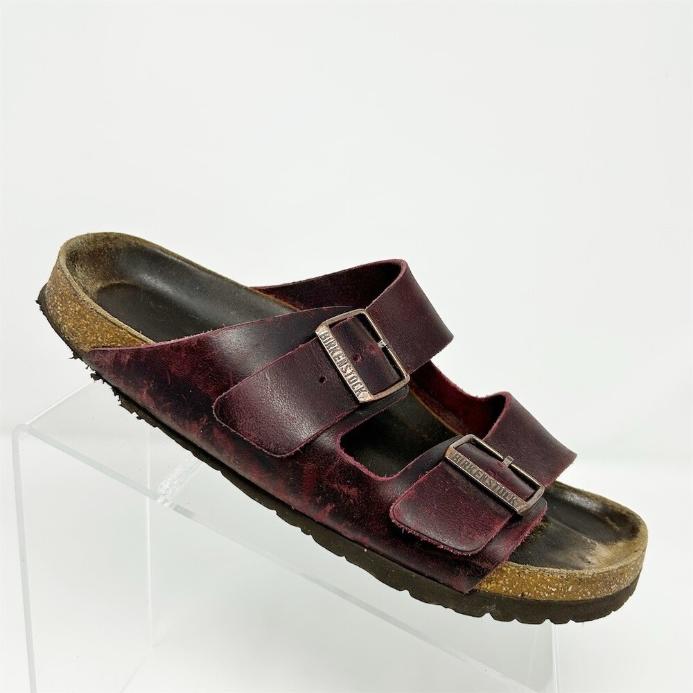 Birkenstock Arizona Sandals Zinfandel Red Maroon Two Strap Buckle 40** (US 9)